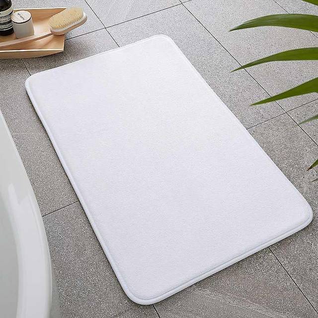 Catherine Lansfield Anti Bacterial Memory Foam Bath Mat - White