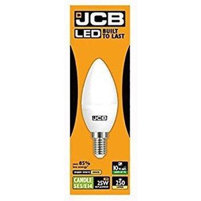 JCB 3w E14 SES 3000k Frosted LED Candle Bulb - Warm White