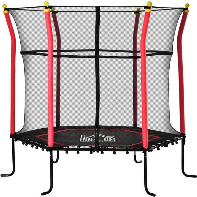 HOMCOM Kids Trampoline Mini Bouncer Jumper w/Enclosure Net Indoor/Outdoor342-007