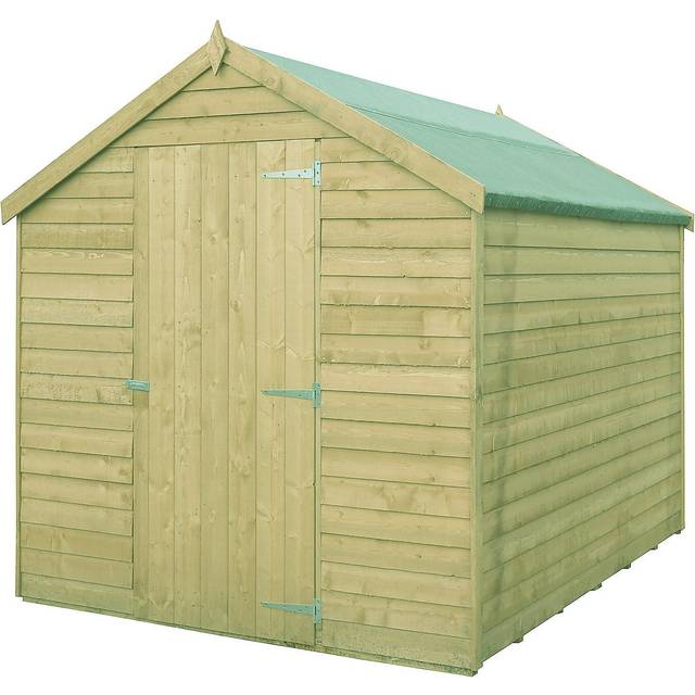 Shire Pressure Treated Value Overlap Apex Shed 7x5 - Green Tint