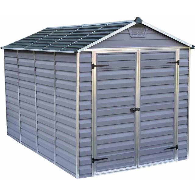 6' x 10' Palram Canopia Grey Skylight Plastic Shed (1.85m x 3.04m)