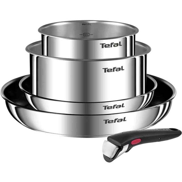 TEFAL | Ingenio Emotion 5-delars set | L897S574 | Bakning | Diameter 16/20/22/28 cm | Lämplig för induktionshäll | Avtagbart handtag | Rostfritt stål