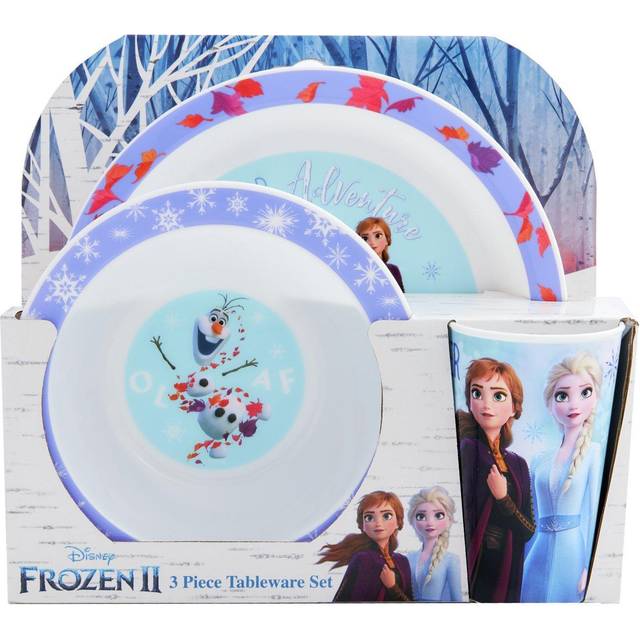 Disney Frozen Kids Plastic Dinner Set - Purple