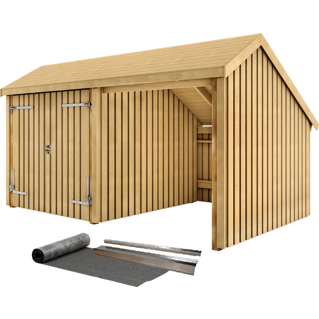 Förråd Plus Multi 2 Inkl Takpapp Dubbeldörr 10,5M²