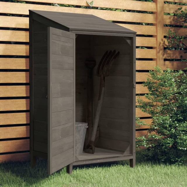 vidaXL Garden Shed Anthracite 55x52x112 cm Solid Wood Fir