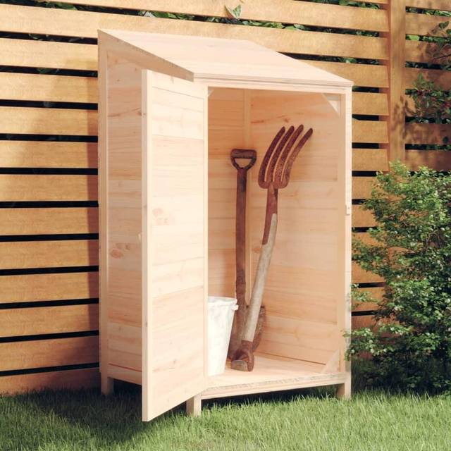 vidaXL Garden Shed 55x52x112 cm Solid Wood Fir - Brown