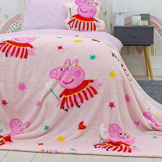 Peppa Pig Magic Fleece Throw, Pink 100 x 150cm