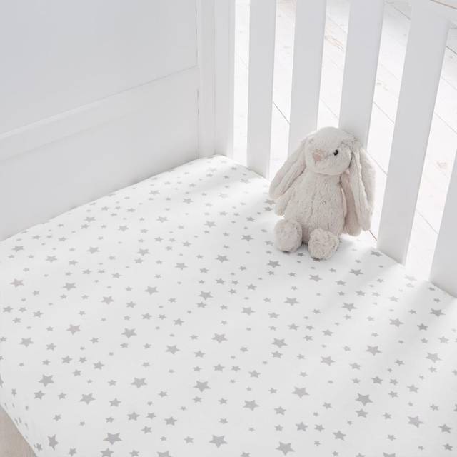 Silentnight Safe Nights Nursery Grey Fitted Sheets - Moses