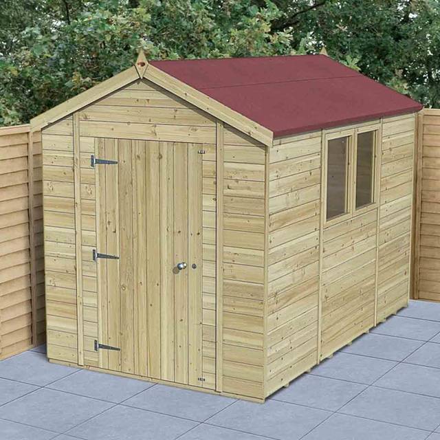 10' x 6' Forest Timberdale 25yr Guarantee Tongue & Groove Pressure Treated Apex Shed (3.06m x 1.98m)