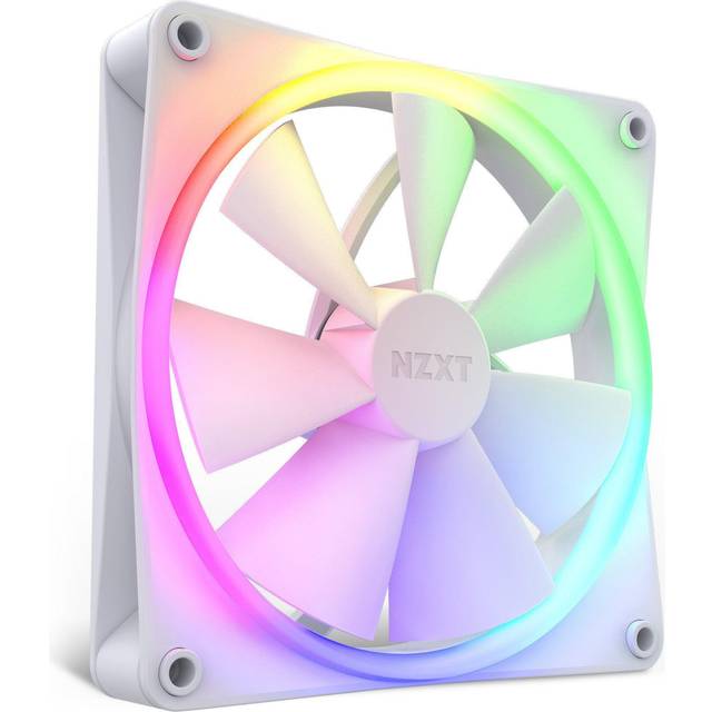 NZXT F140 RGB Fans - RF-R14SF-W1 - Advanced RGB Lighting Customization - Whisper Quiet Cooling - Single (RGB Fan & Controller REQUIRED & NOT INCLUDED) - 140mm Fan - White