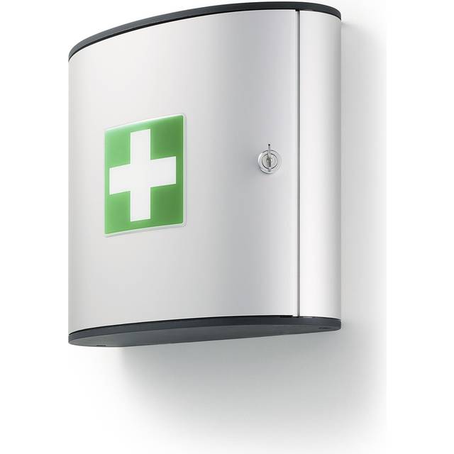Durable Aluminium First Aid Lock Box With Wall Fixings - 2 Compartments, Silver