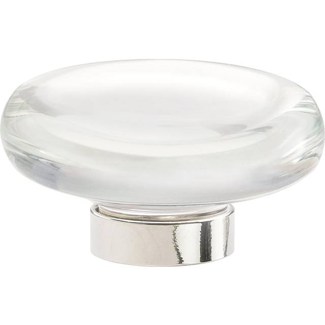Glacio 134 in 44 mm Diameter ClearPolished Nickel Cabinet Knob