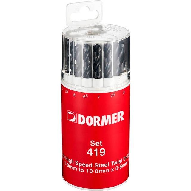 Dormer A191-419 19 Piece HSS Jobber Drill Bit Set