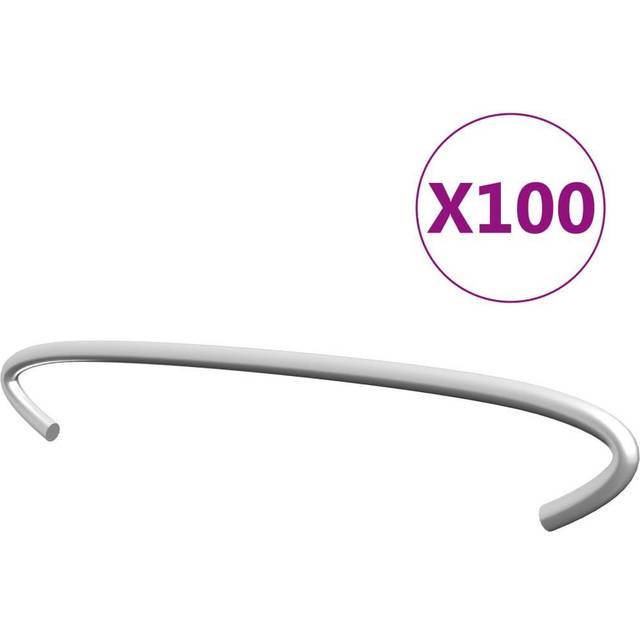 vidaXL Krokar till gabion 100 st galvaniserat stål 15 cm