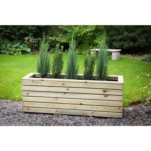 Forest Garden Linear Planter - Long, Brown