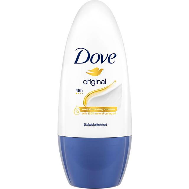 Dove Anti-perspirant Deodorant Roll-On för 48 timmars skydd original 0% alkohol, 3-pack (3 x 50 ml)