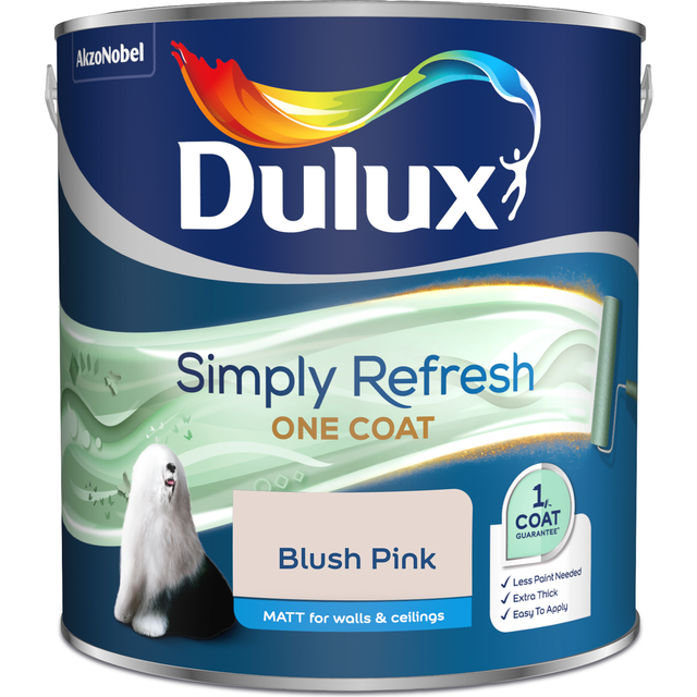 Dulux Simply Refresh One Coat Matt Daffodil White, 2.5L - Yellow