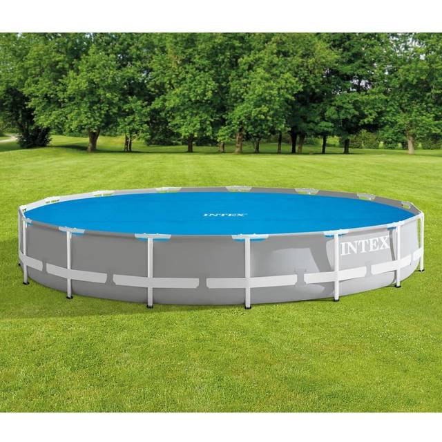 Intex 28013 - Telo Termico per Piscina Easy Set/Frame Rotonda, Polietilene, Blu, 457 cm
