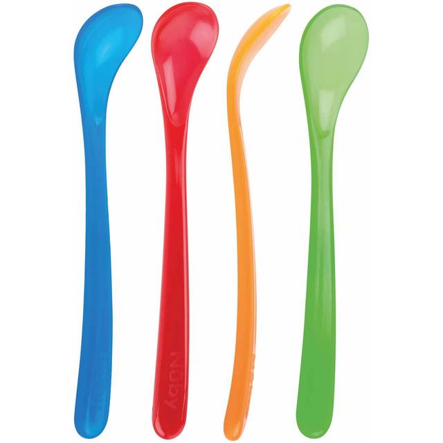 Nuby Standard Long Handle Spoons + 6 m, 4 st