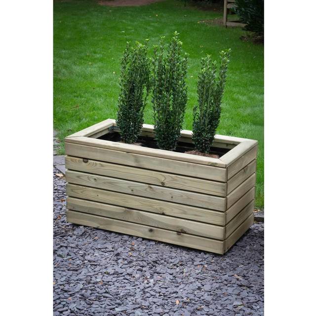 Forest Garden Linear Planter - Double, Brown