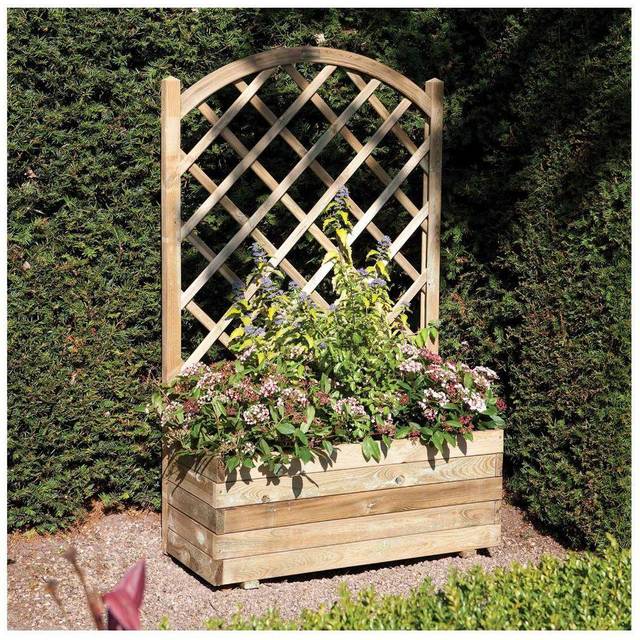 Rowlinson Rectangular Planter & Lattice