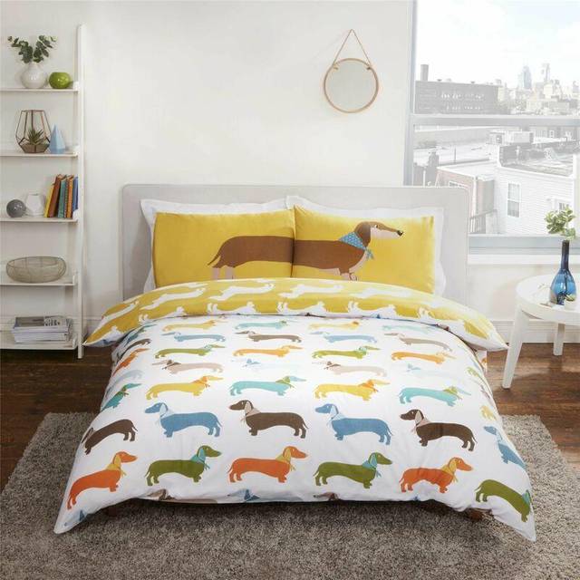 Sausage Dog Duvet Set - Single, Multi