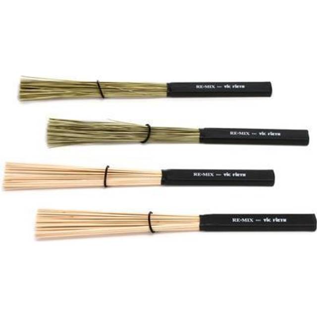 REËMIX Brushes - 2-Pair Combo Pack - African Grass and Birch Dowels