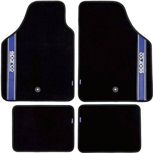 Complete set 03763 universal carpet car blue four pieces sparco