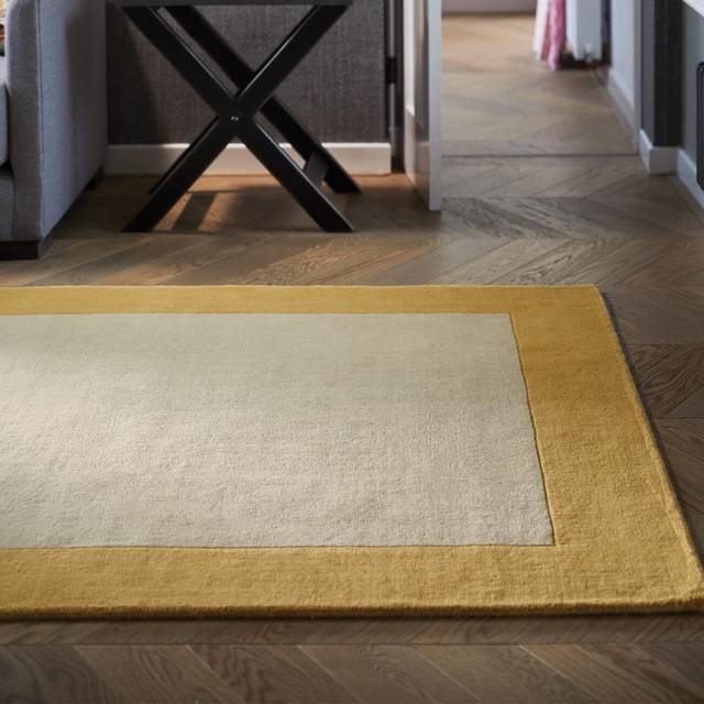 Origins Borders Ochre Wool Rug