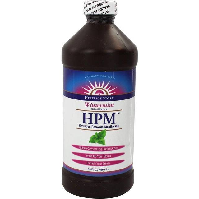 Heritage Store Hydrogen Peroxide Mouthwash Wintermint 16 fl oz