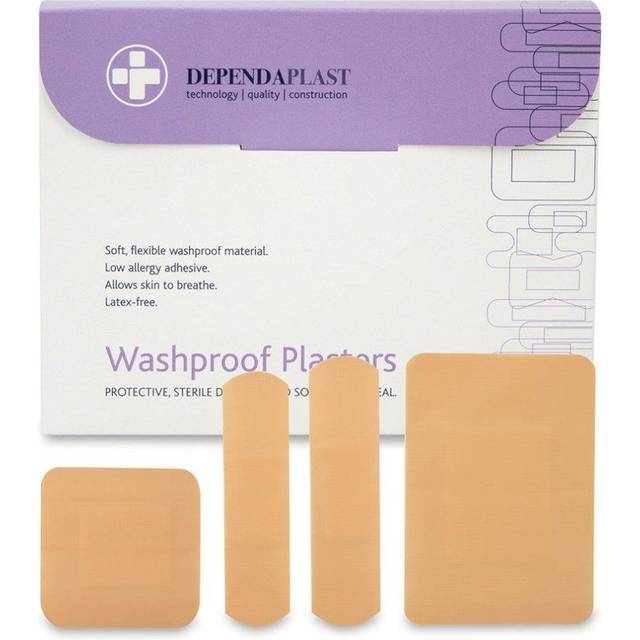 Plasters Washproof Dependaplast Assorted Box 100