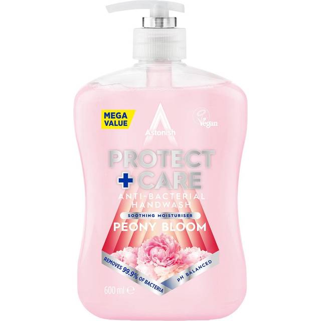 Astonish Protect + Care Anti-Bacterial Handwash Peony Bloom 600ml