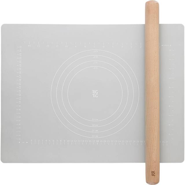 RIG-TIG BAKE-IT rolling pin and baking sheet Light grey