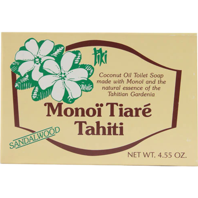 Monoi Tiki Tahiti Coconut Oil Bar Soap Sandalwood 4.6 oz
