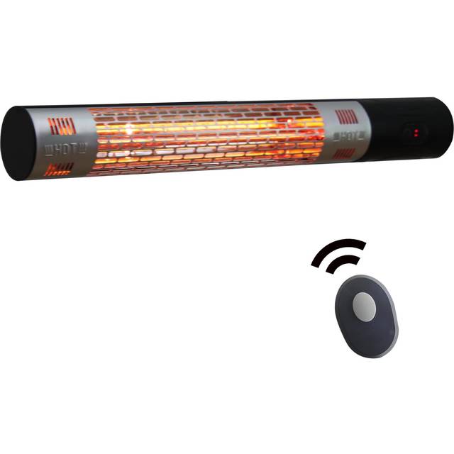 Outsunny Outdoor Wall Mount Electric Halogen Heater 1500W-Black | TJ Hughes Black