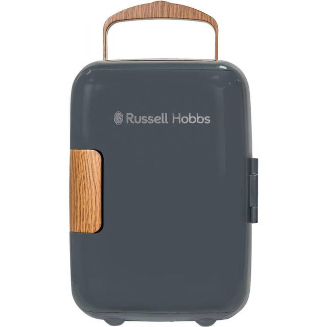 Russell Hobbs Rh4Clr1001Scg 4L Mini Compact Cooler For Drinks And Cosmetics, Scandi Style, Grey &Amp; Wood Effect