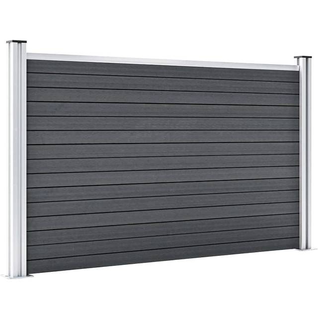 vidaXL Garden Fence WPC 699x106cm Grey Privacy Patio Barrier Panel Screen