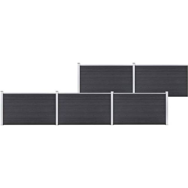 vidaXL Garden Fence WPC 872x106 cm Grey