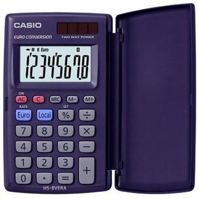 Casio Pocket Calculator 8 Digit Display Solar/Battery power