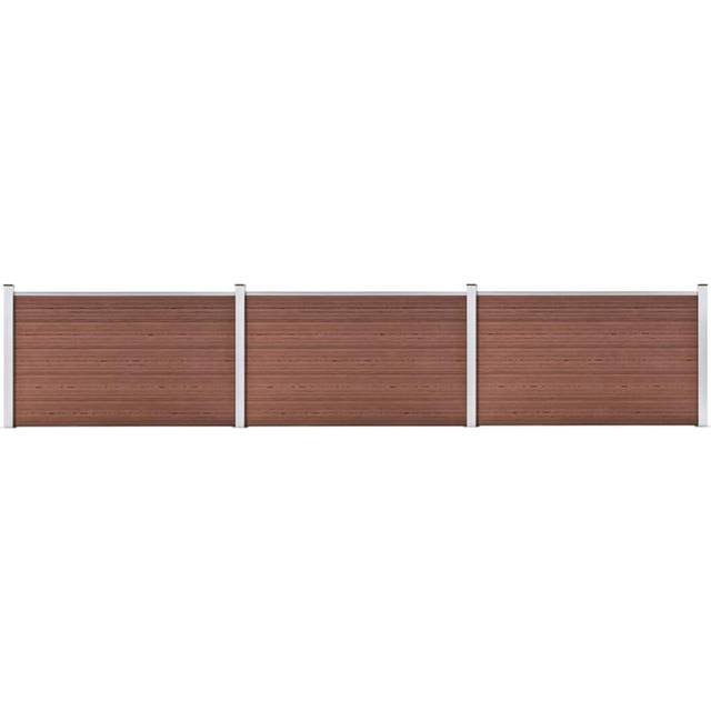 vidaXL Garden Fence WPC 526x106 cm Brown