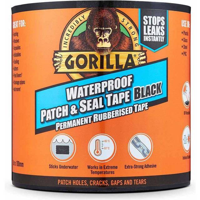 Gorilla Glue Waterproof Patch and Seal Tape Black 100mm 3m