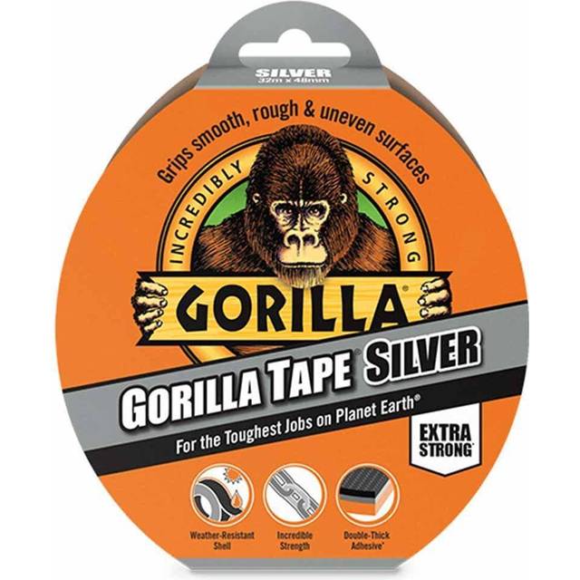 Gorilla 3044901 Silver Cloth Tape - 48mm x 32m