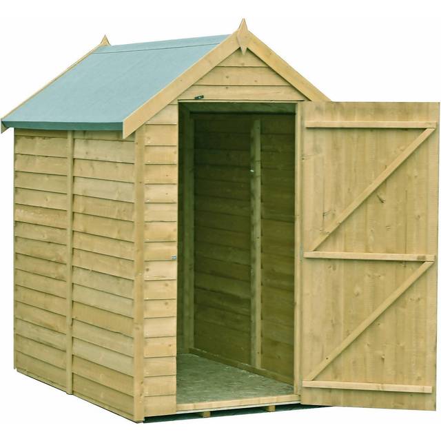 Shire Pressure Treated Value Overlap Apex Shed 6x4 - Green Tint