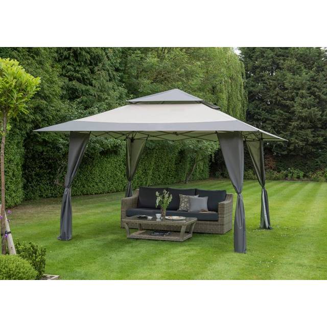 Pop Up 4m x 4m Grey Gazebo