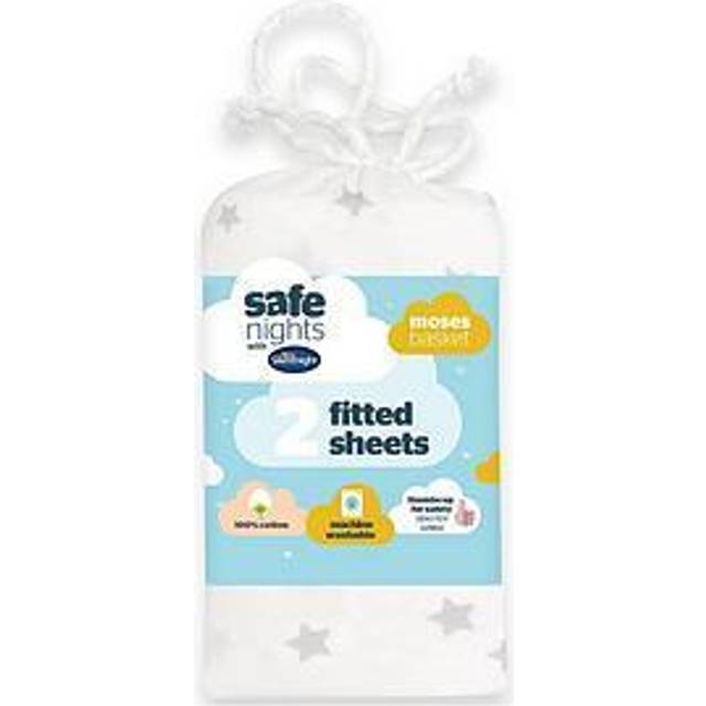 Silentnight Safe Nights Nursery Pink Fitted Sheets - Moses