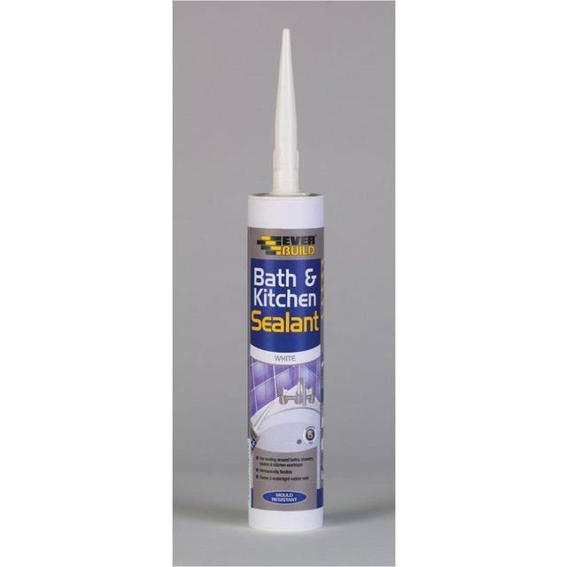 Everbuild bath & kitchen sealant white 290ml