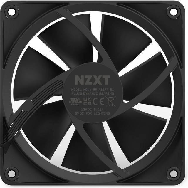 NZXT F120 RGB 120mm PWM Single High Airflow Fan White