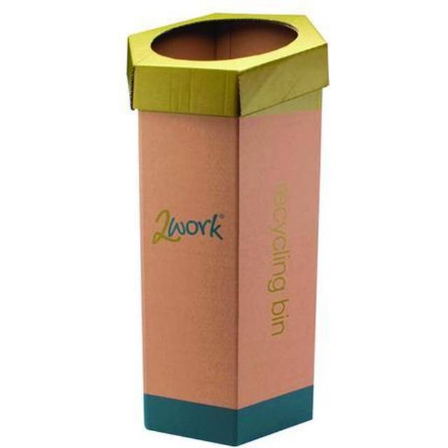 2Work Recycling Bin Green (3 Pack) 2W04262