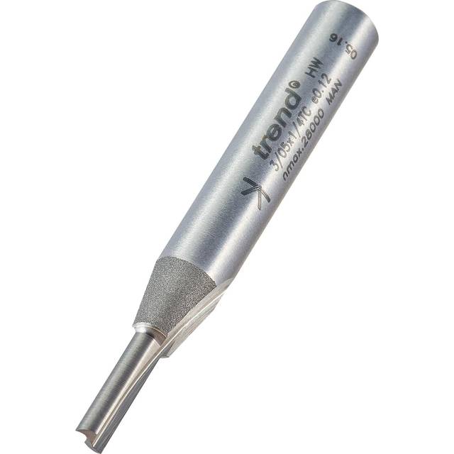 Trend 3/05 3.0mm Professional TCT 2 Flute Straight Cutter 1/4" Shank