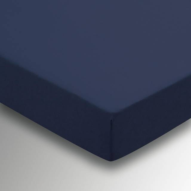 'Plain Dye' Polycotton Fitted Sheet - Dark Navy - Super King Fitted